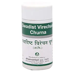 DHANVANTARI Improve Digestion Churna - 80g, Digestion Support DHANVANTARI Swadist Virechan Churna - 80 g