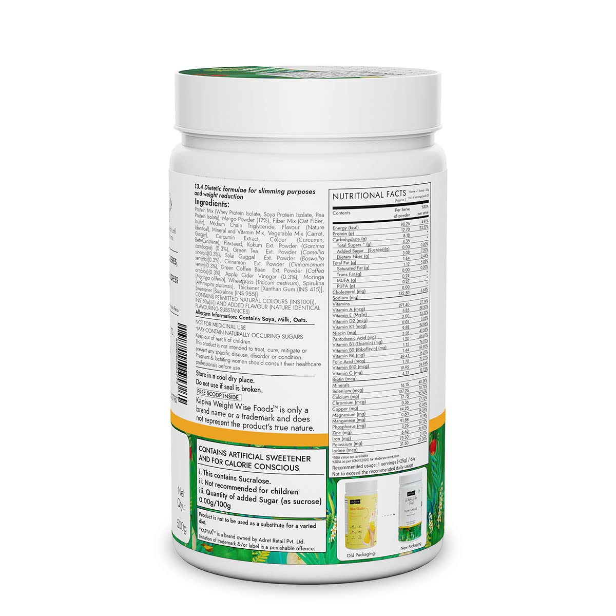 Kapiva Slim Shake – Ayurvedic Meal Replacement for Weight Management 8 Kapiva Meal Replacement Slim Shake 8