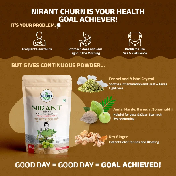 Nirant Churn – A Trusted Formula for Gas, Heartburn, Digestion & Regular Bowel Cleansing 5