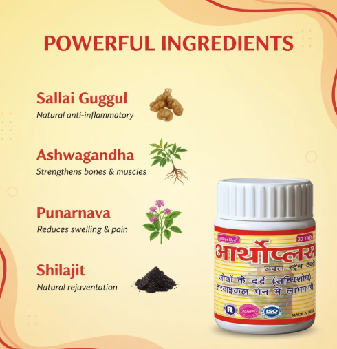 Orthoplus DS Tablets – Joint & Bone Support | Quikdu 5 Orthoplus D S Tablets – 30 Tablets | Double Strength Ayurvedic Joint & Bone Care 5