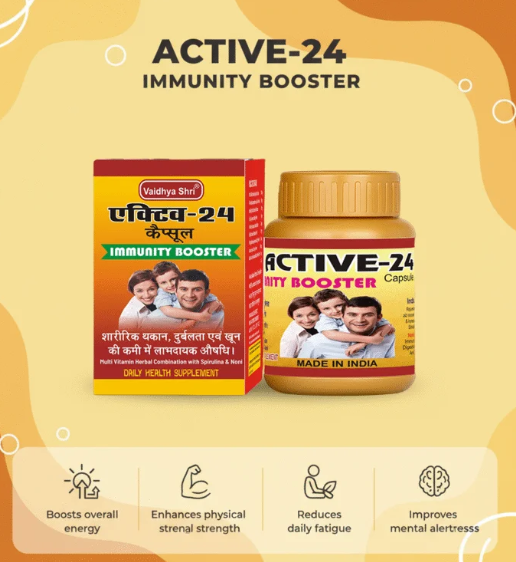 ACTIVE-24 Capsules – Ayurvedic Energy & Wellness Boost 6 ACTIVE-24 Capsules – Ayurvedic Daily Energy & Wellness Supplement 6