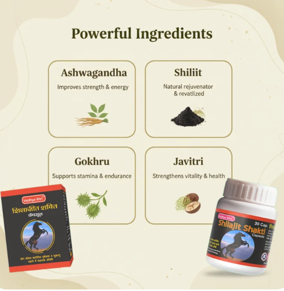Shilajit Shakti Capsules – Ayurvedic Strength & Vitality 6 Shilajit Shakti Capsules – 30 Capsules | Ayurvedic Strength, Stamina & Vitality Support 6