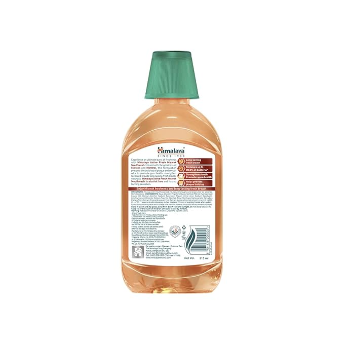 Herbal Miswak Mouthwash for Fresh Breath & Oral Care 2 Himalaya Active Fresh Miswak Mouthwash for Fresh Breath & Gum Protection 2