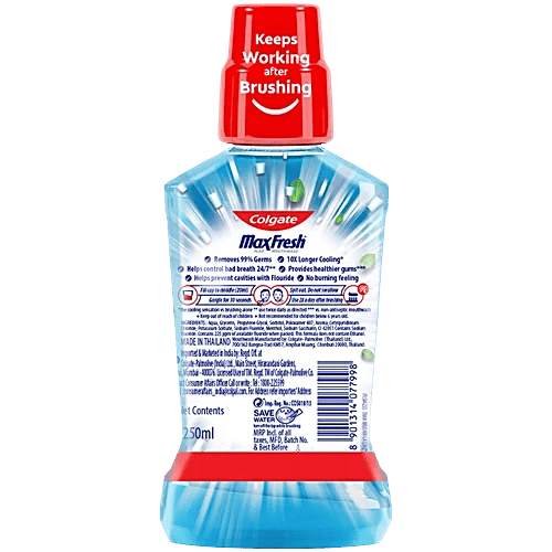 Colgate MaxFresh Plax Mouthwash – Peppermint Antibacterial 2 Colgate Peppermint MaxFresh Plax Antibacterial Mouth Wash 2