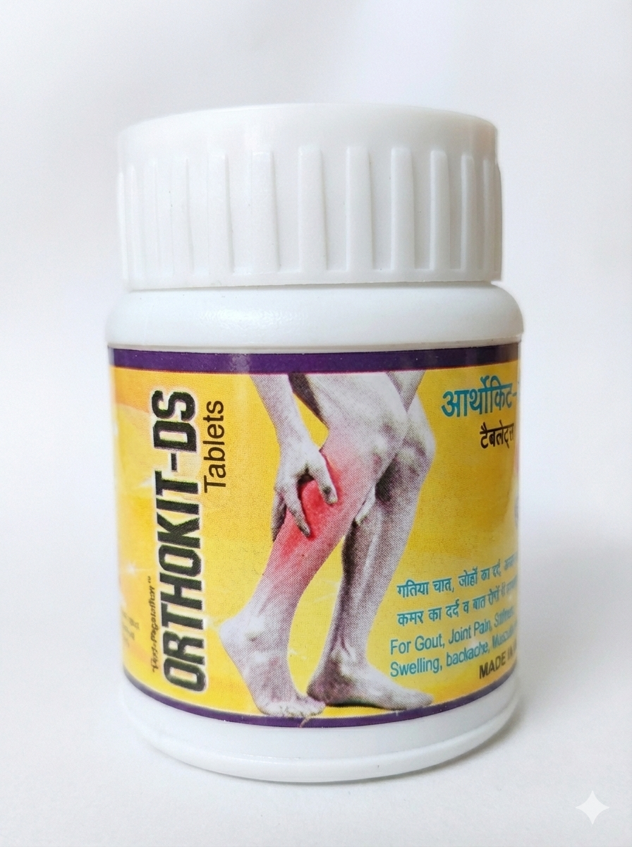 Orthokit DS Ayurvedic Tablets for Joint Pain (60T) Orthokit-DS Tablets - Joint & Bone Health Supplement