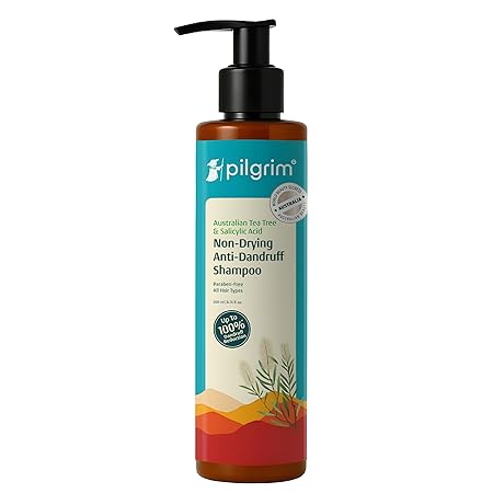 Pilgrim Tea Tree Anti-Dandruff Shampoo – Controls Dandruff & Itch Pilgrim Australian Tea Tree Non-Drying Anti-Dandruff Shampoo | Removes Dandruff from Source | Helps with Itching, Irritation | Strong & Smooth Hair | For Men & Women