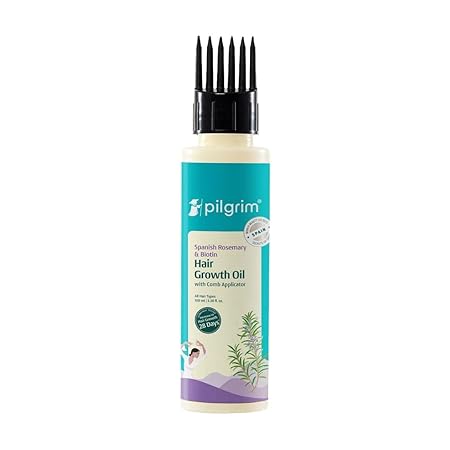 Pilgrim Rosemary & Biotin Hair Oil – Hair Fall Control Pilgrim Spanish Rosemary & Biotin HairGrowth Oil to Control Hair Fall & Strengthens Hair | Rosemary essential oil for hairgrowth | Reduces Hairfall | Strengthens Hair I For Women and Men