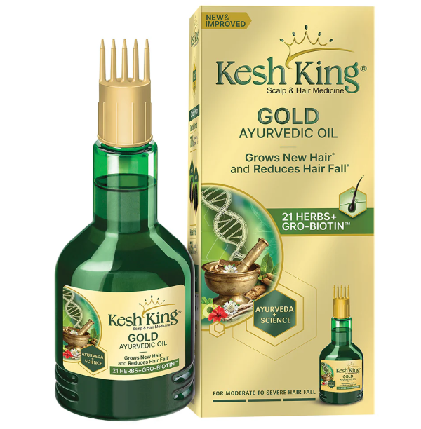 Kesh King Gold Oil 100ml – Reduces Hair Fall & Promotes Growth Kesh King Gold Ayurvedic Oil
