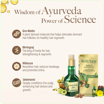 Kesh King Gold Oil 100ml – Reduces Hair Fall & Promotes Growth 5 Kesh King Gold Ayurvedic Oil 5