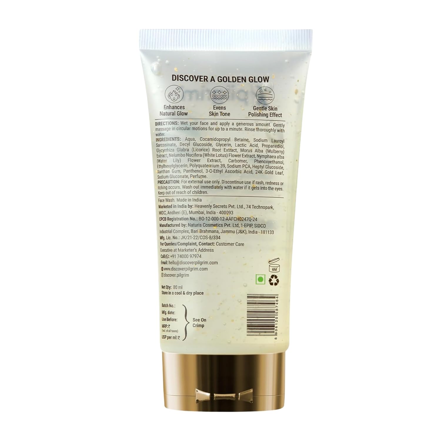 Pilgrim 24K Gold Gel Face Wash 2