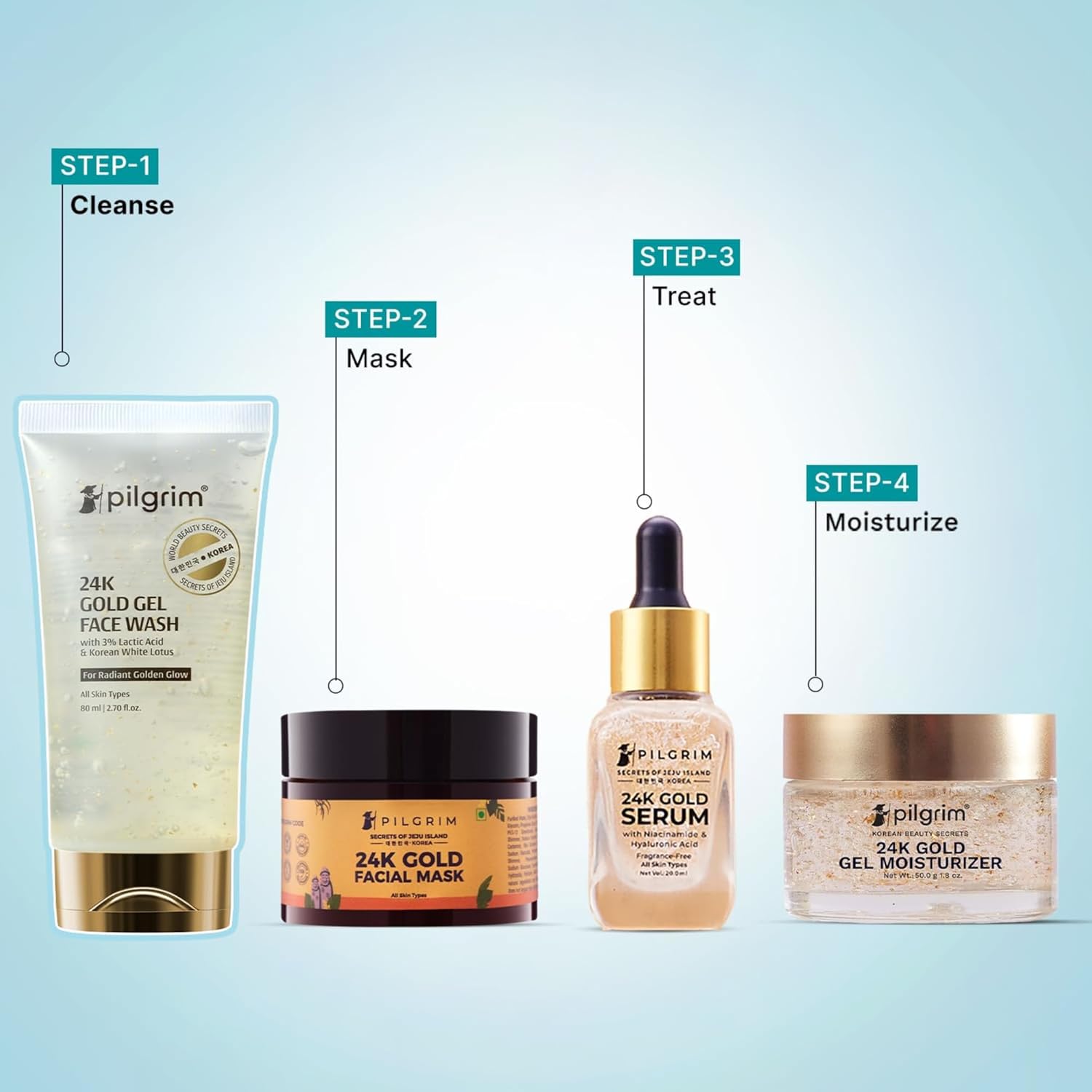 Pilgrim 24K Gold Gel Face Wash 3