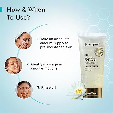 Pilgrim 24K Gold Gel Face Wash 4