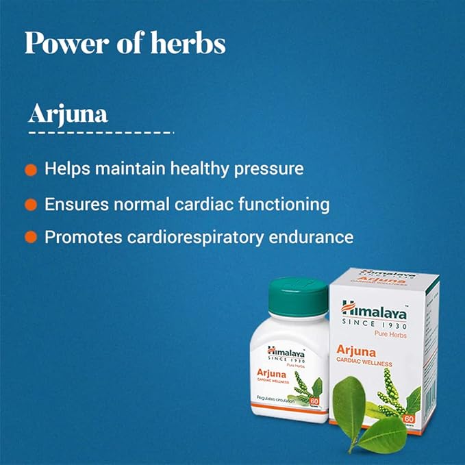 Himalaya Arjuna Tablets – Heart, BP & Cholesterol Support 5 Himalaya Arjuna - 60 Tablets 5
