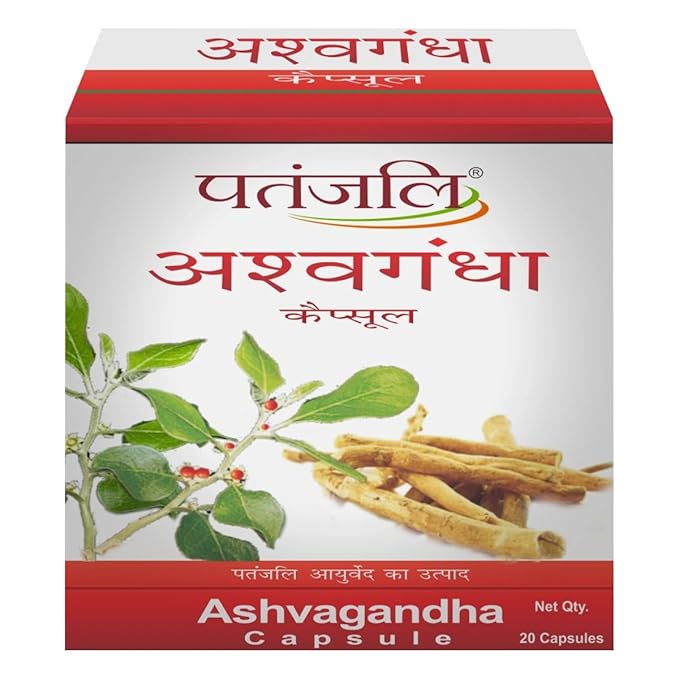Patanjali Ashwagandha Capsules for Stress Relief & Immunity Patanjali Ashwagandha Capsules - Stress Relief & Immunity Booster