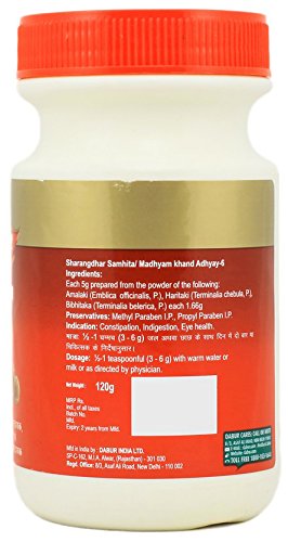 Dabur Triphala Churna 120g | Ayurvedic Digestion Support 2 Dabur Triphala Churna, 120 g 2