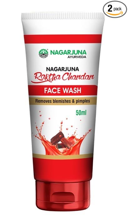 Nagarjuna Rakthachandanam Face Wash - 50ml for Radiant Skin Nagarjuna Rakthachandanam Face Wash 50ml